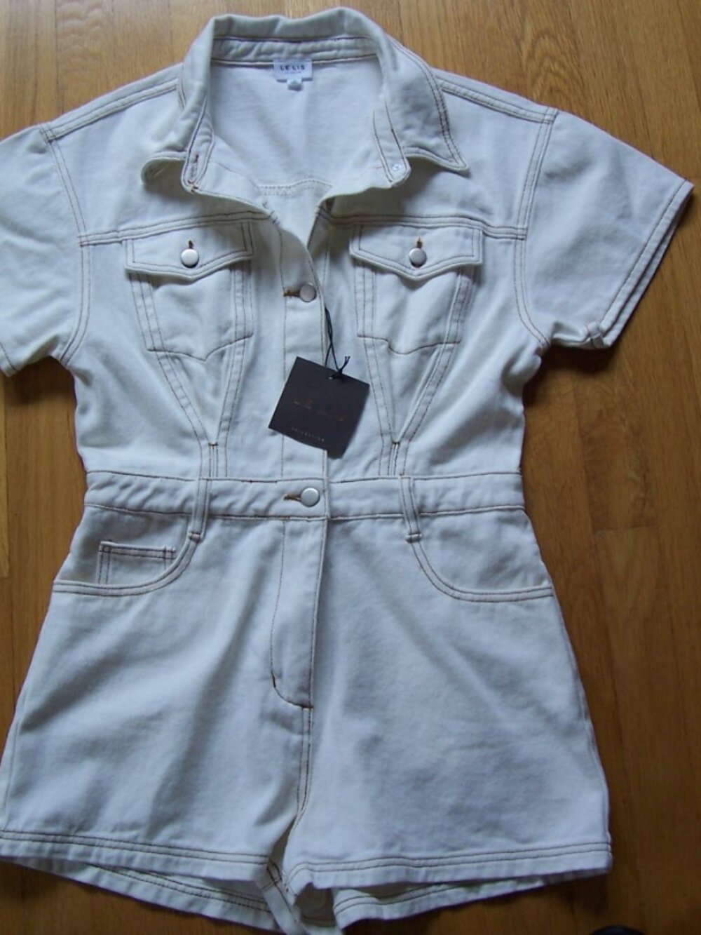 Le Lis Cotton Denim Romper New with Tags Size M